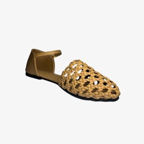 Light Brown Mesh Sandals For Women